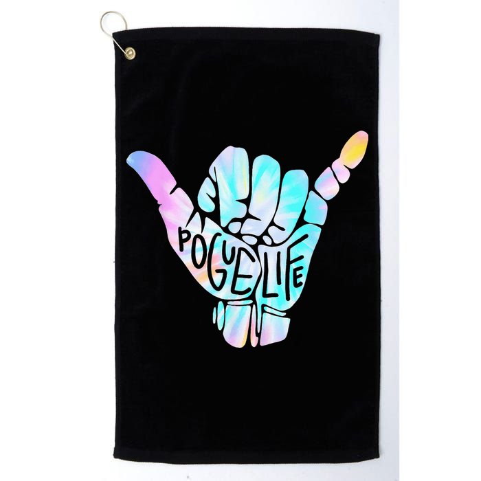 Pogue Life Shaka Hand Hang Loose Tie Dye Pattern Golf Towel
