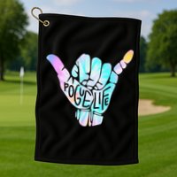 Pogue Life Shaka Hand Hang Loose Tie Dye Pattern Golf Towel