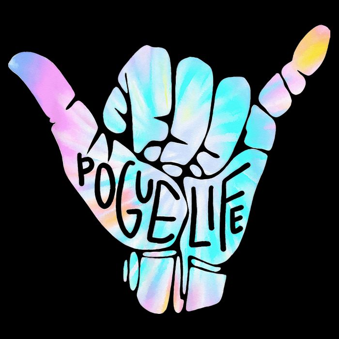Pogue Life Shaka Hand Hang Loose Tie Dye Pattern Zip Tote Bag