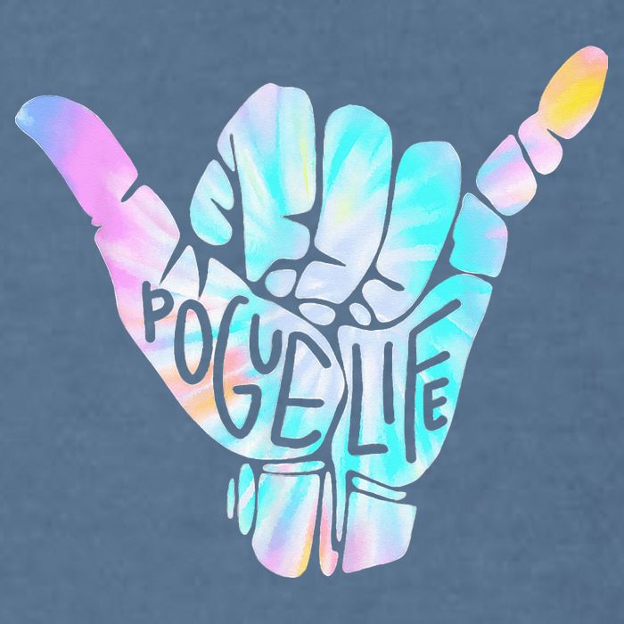 Pogue Life Shaka Hand Hang Loose Tie Dye Pattern Garment-Dyed Sweatshirt