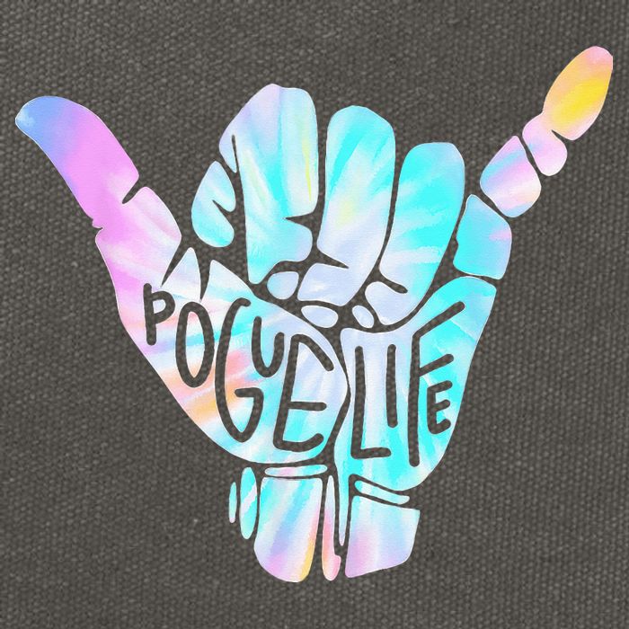 Pogue Life Shaka Hand Hang Loose Tie Dye Pattern Cotton Canvas Backpack