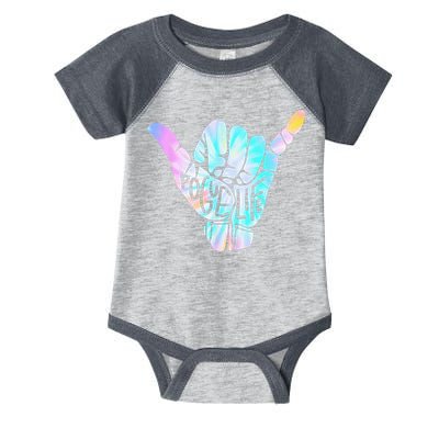 Pogue Life Shaka Hand Hang Loose Tie Dye Pattern Infant Baby Jersey Bodysuit