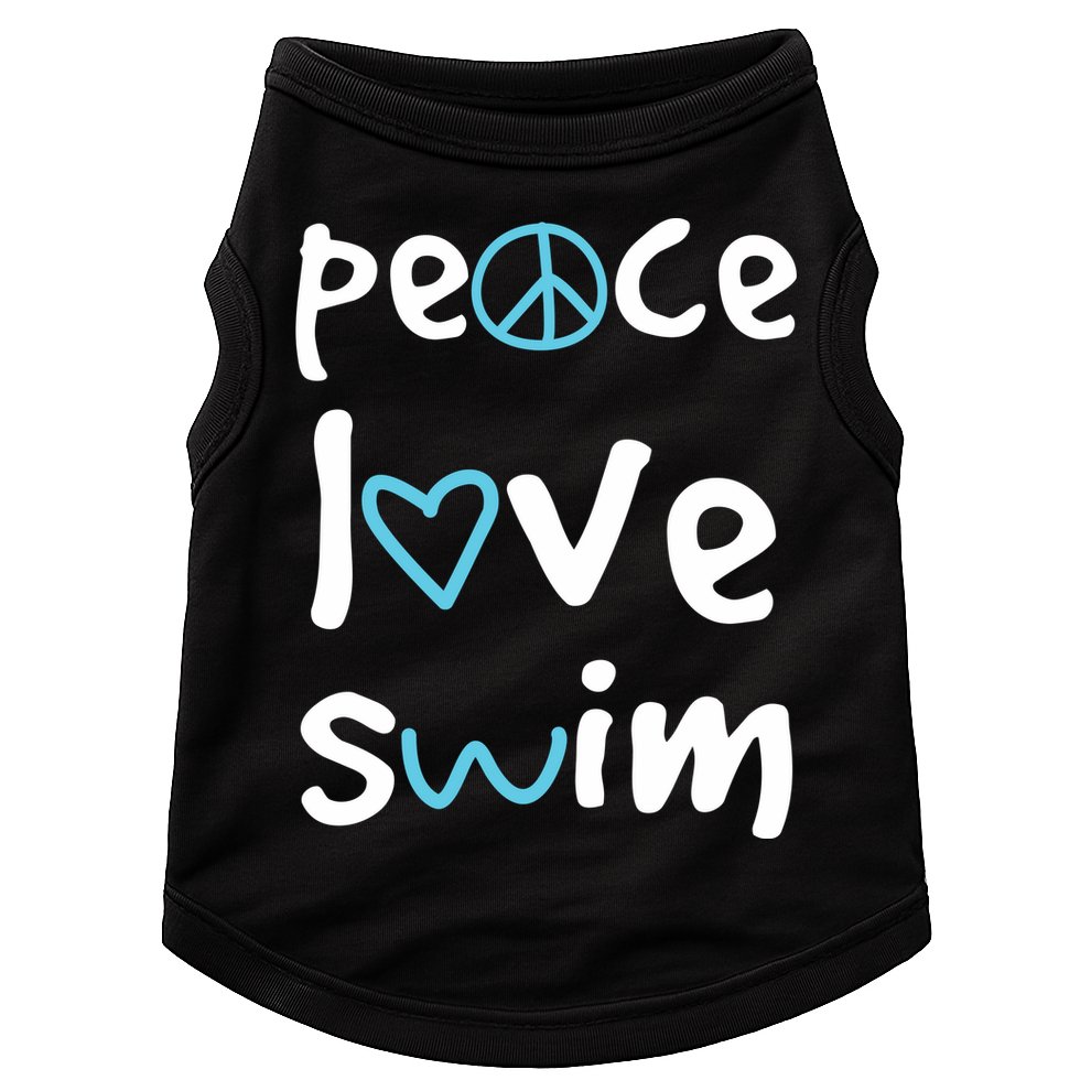 Peace Love Swim Cute Gift Swimmer Gift Love To Swim Doggie Tank