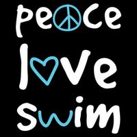 Peace Love Swim Cute Gift Swimmer Gift Love To Swim Button