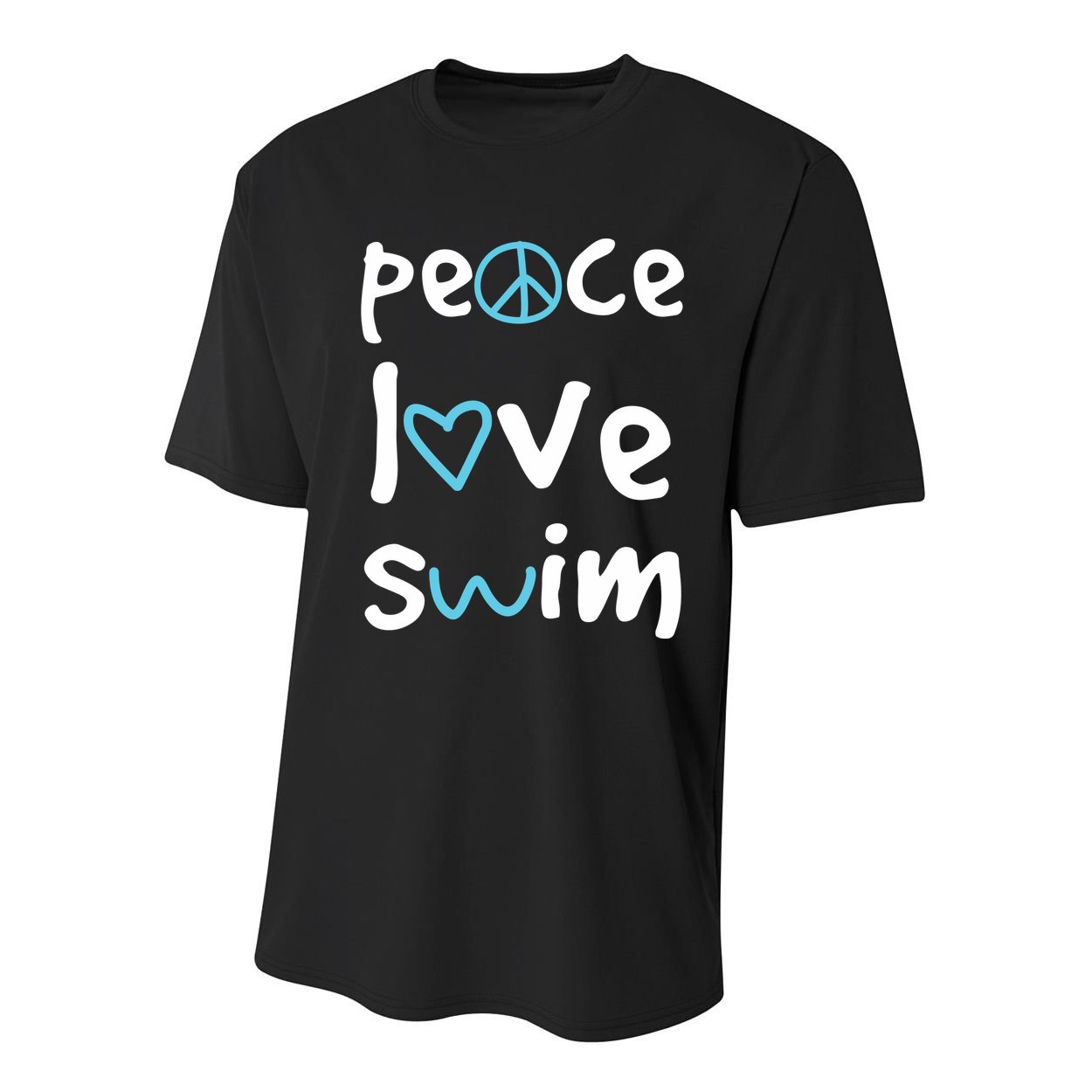 Peace Love Swim Cute Gift Swimmer Gift Love To Swim Youth Performance Sprint T-Shirt