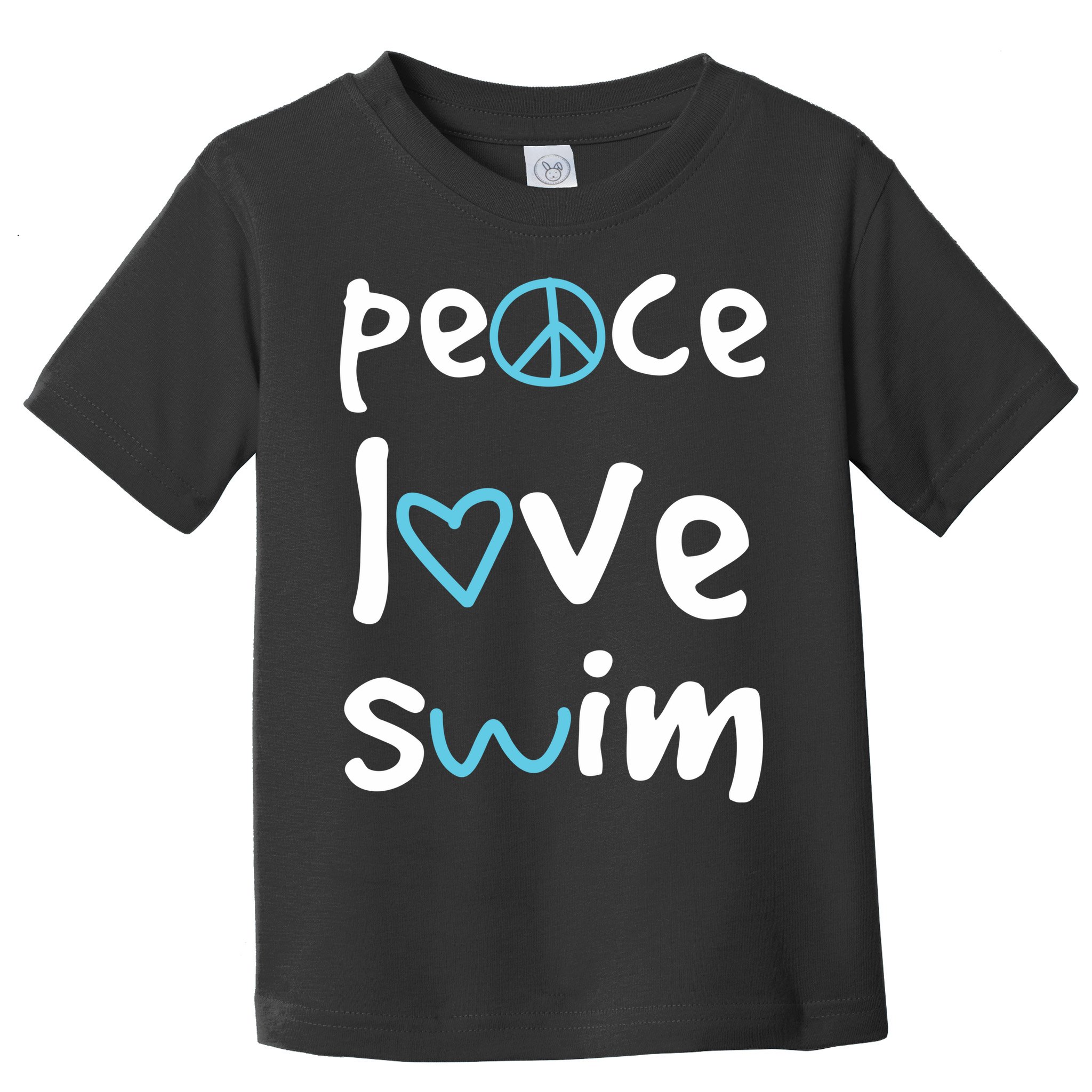Peace Love Swim Cute Gift Swimmer Gift Love To Swim Toddler T-Shirt