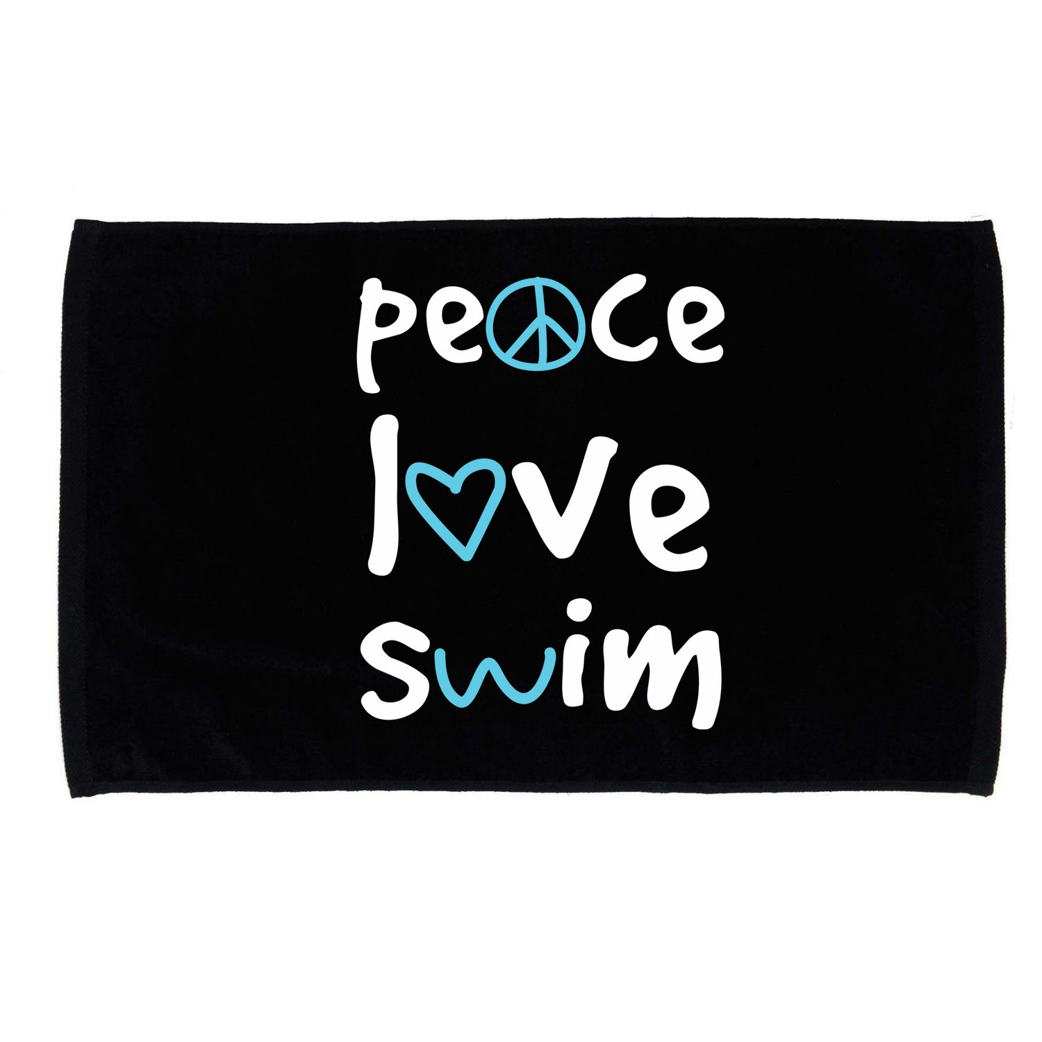 Peace Love Swim Cute Gift Swimmer Gift Love To Swim Microfiber Hand Towel