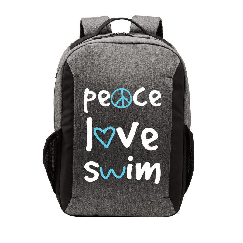 Peace Love Swim Cute Gift Swimmer Gift Love To Swim Vector Backpack