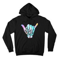 Pogue Life Shaka Hand Hang Loose Tie Dye Pattern Hoodie