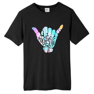 Pogue Life Shaka Hand Hang Loose Tie Dye Pattern Tall Fusion ChromaSoft Performance T-Shirt