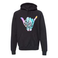 Pogue Life Shaka Hand Hang Loose Tie Dye Pattern Premium Hoodie