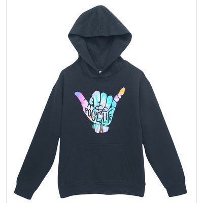 Pogue Life Shaka Hand Hang Loose Tie Dye Pattern Urban Pullover Hoodie