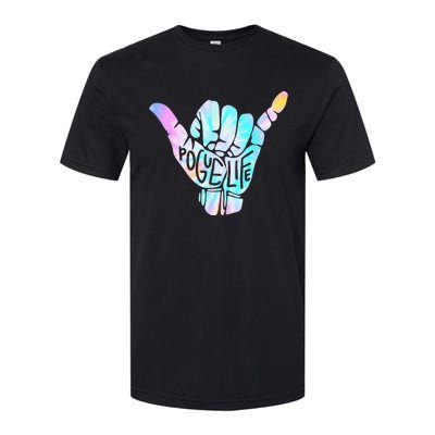 Pogue Life Shaka Hand Hang Loose Tie Dye Pattern Softstyle® CVC T-Shirt