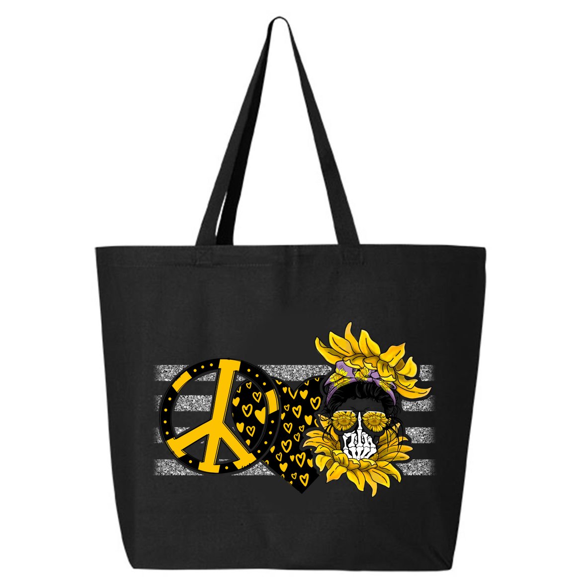 Peace Love Skull Mom Mother's Day Gift 25L Jumbo Tote