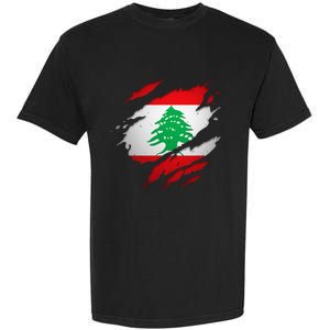 Proud Lebanese Shirts Torn Ripped Lebanon Flag Garment-Dyed Heavyweight T-Shirt