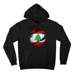 Proud Lebanese Shirts Torn Ripped Lebanon Flag Hoodie