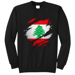 Proud Lebanese Shirts Torn Ripped Lebanon Flag Sweatshirt