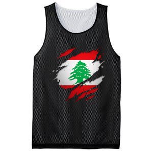 Proud Lebanese Shirts Torn Ripped Lebanon Flag Mesh Reversible Basketball Jersey Tank