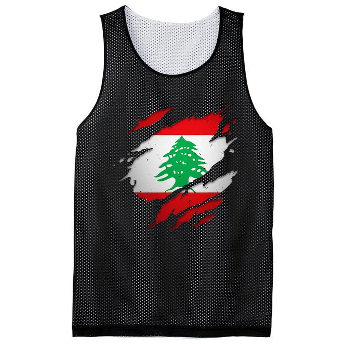 Proud Lebanese Shirts Torn Ripped Lebanon Flag Mesh Reversible Basketball Jersey Tank