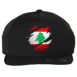 Proud Lebanese Shirts Torn Ripped Lebanon Flag Wool Snapback Cap