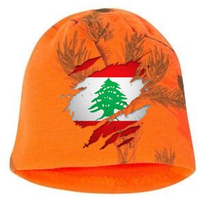 Proud Lebanese Shirts Torn Ripped Lebanon Flag Kati - Camo Knit Beanie