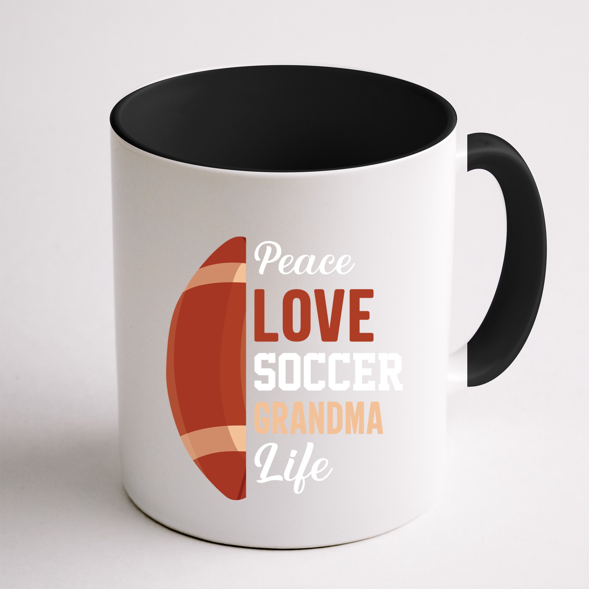Peace Love Soccer Grandma Life Graphic Mug