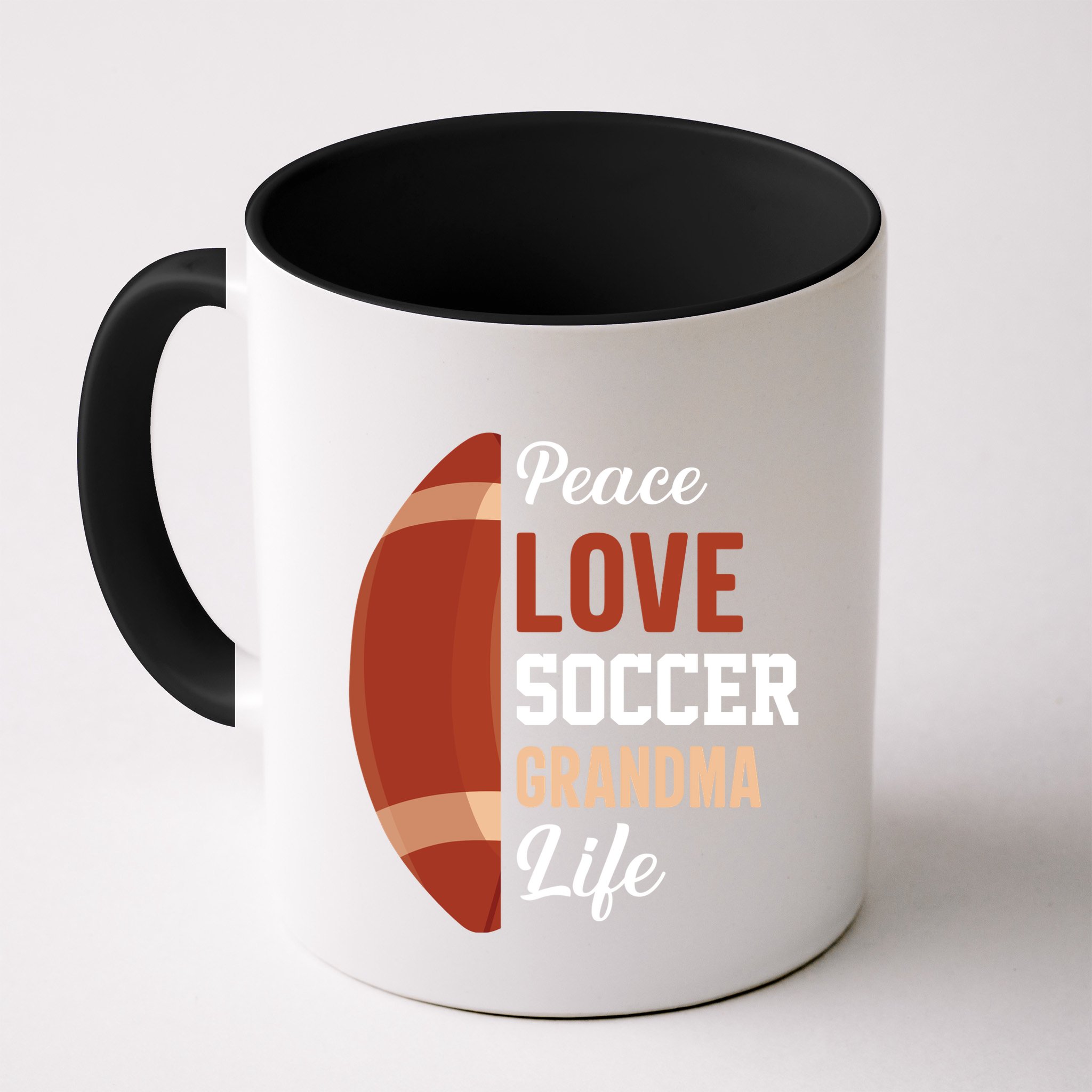 Peace Love Soccer Grandma Life Graphic Mug