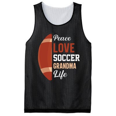 Peace Love Soccer Grandma Life Graphic Mesh Reversible Basketball Jersey Tank