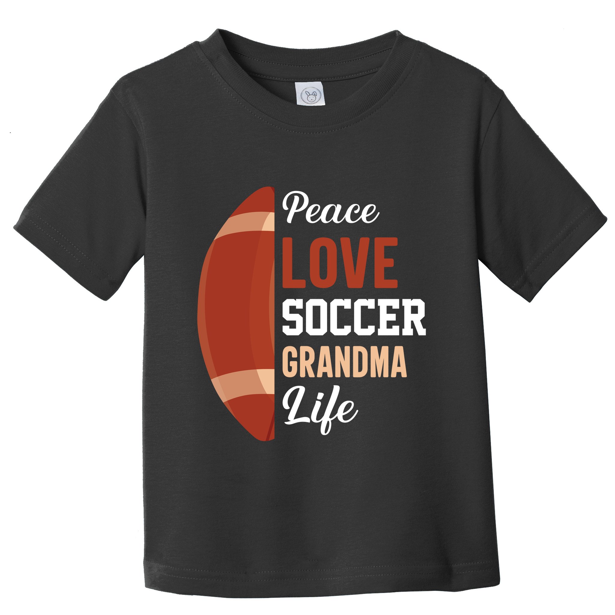 Peace Love Soccer Grandma Life Graphic Toddler T-Shirt