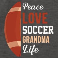 Peace Love Soccer Grandma Life Graphic Vector Backpack
