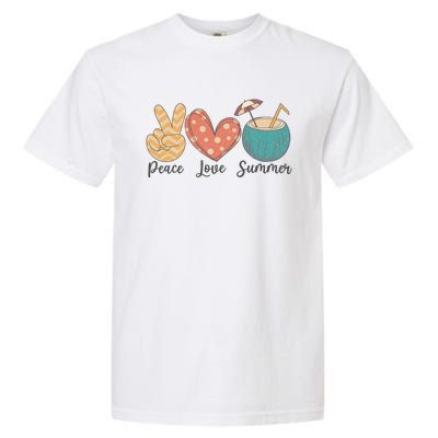 Peace Love Summer Garment-Dyed Heavyweight T-Shirt