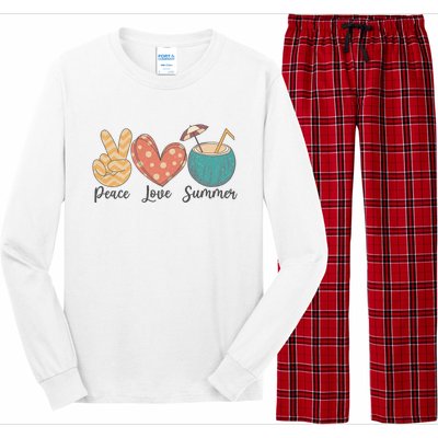 Peace Love Summer Long Sleeve Pajama Set