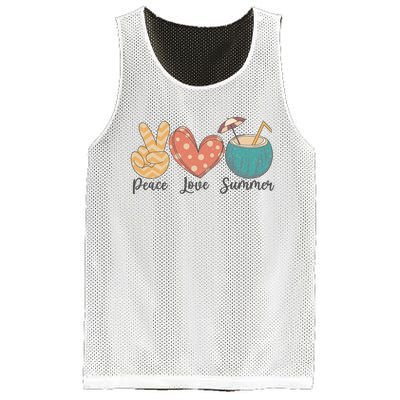 Peace Love Summer Mesh Reversible Basketball Jersey Tank