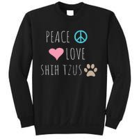 Peace Love Shih Tzus Cute Dog Puppy Pet Lover Sweatshirt