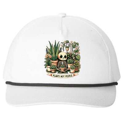 Plant Lover Skeleton Design Plants Not People Snapback Five-Panel Rope Hat