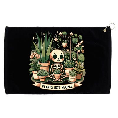 Plant Lover Skeleton Design Plants Not People Grommeted Golf Towel