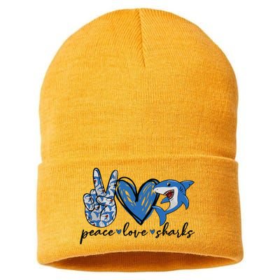 Peace Love Shark Sustainable Knit Beanie