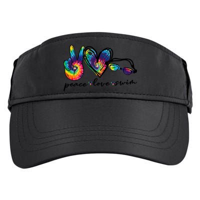 Peace Love Swim Goggles Tie Dye Swimmer Swimming Gift Adult Drive Performance Visor
