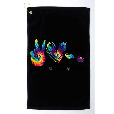 Peace Love Swim Goggles Tie Dye Swimmer Swimming Gift Golf Towel