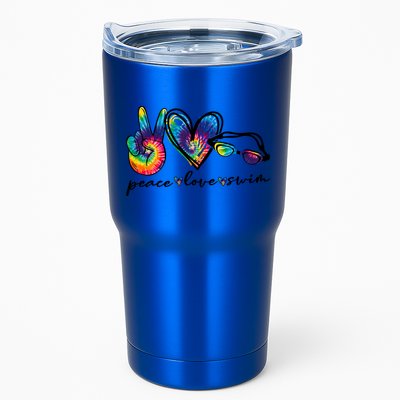 Peace Love Swim Goggles Tie Dye Swimmer Swimming Gift Tumbler