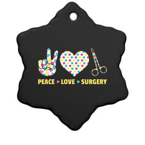 Peace Love Surgery Open Heart Surgery For Patients Cute Gift Ceramic Star Ornament