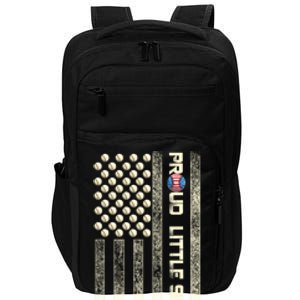 Proud Little Sis American Flag Baseball Sister Patriotic Great Gift Impact Tech Backpack