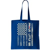 Proud Little Sis American Flag Baseball Sister Patriotic Great Gift Tote Bag