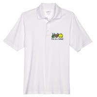 Peace Love Softball For Teen Cute Leopard Softball Men's Origin Performance Piqué Polo