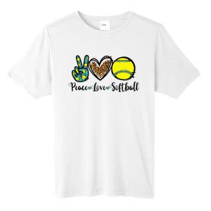 Peace Love Softball For Teen Cute Leopard Softball Tall Fusion ChromaSoft Performance T-Shirt