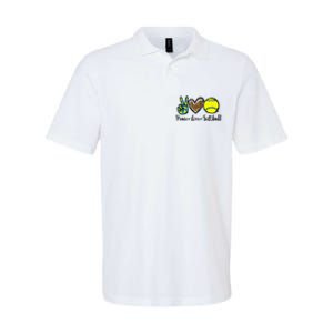 Peace Love Softball For Teen Cute Leopard Softball Softstyle Adult Sport Polo