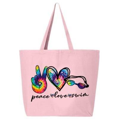 Peace Love Swim Goggles Tie Dye Swimmer Swimming Cool Gift 25L Jumbo Tote