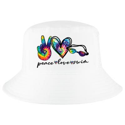 Peace Love Swim Goggles Tie Dye Swimmer Swimming Cool Gift Cool Comfort Performance Bucket Hat