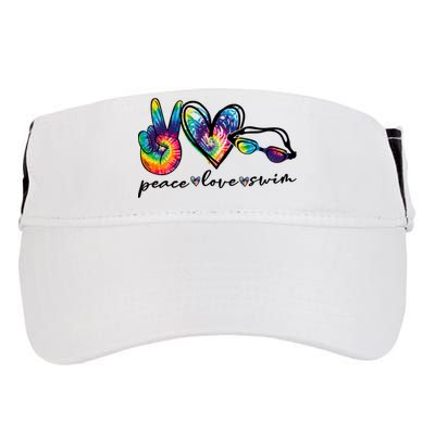 Peace Love Swim Goggles Tie Dye Swimmer Swimming Cool Gift Adult Drive Performance Visor