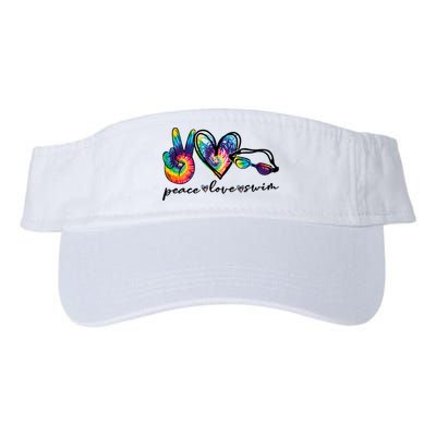 Peace Love Swim Goggles Tie Dye Swimmer Swimming Cool Gift Visor
